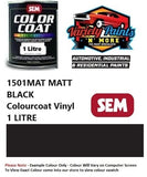 1501MAT MATT BLACK Colourcoat Vinyl 1 LITRE K73