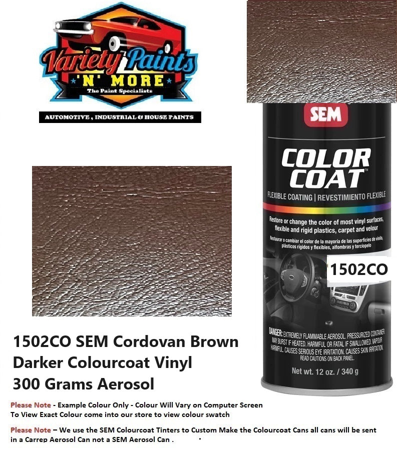1502CO SEM Cordovan Brown Darker Colourcoat Vinyl 300 Grams Aerosol