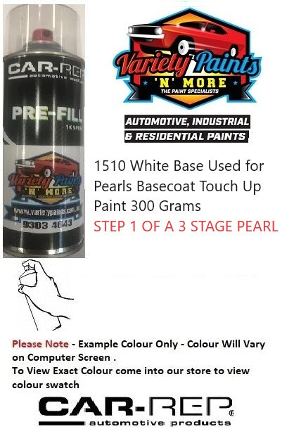 1510 White Base Used for Pearls Basecoat Touch Up Paint 300 Grams STEP 1