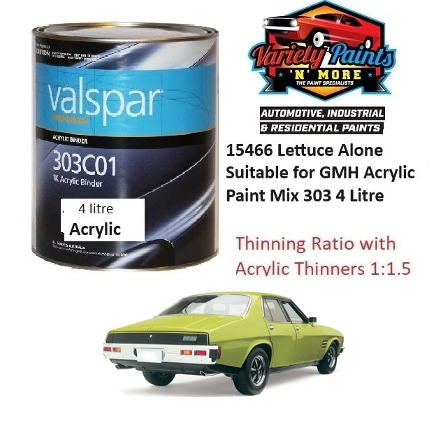 15466 Lettuce Alone Suitable for GMH Acrylic Paint Mix 303 4 Litre