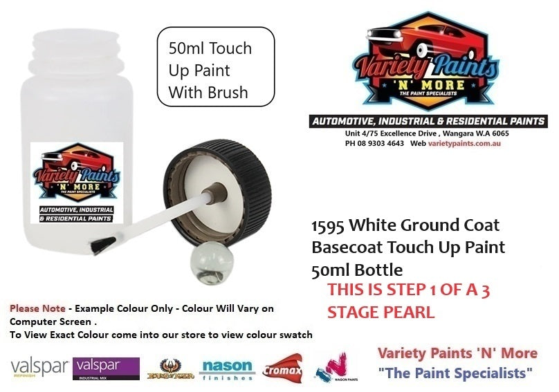 1595 White Ground Coat Basecoat Touch Up Paint 50ml Bottle STEP 1