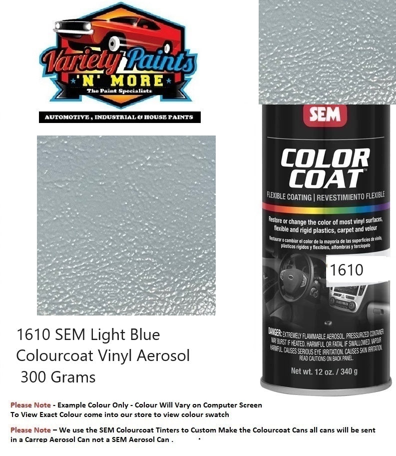 1610 SEM Light Blue Colourcoat Vinyl Aerosol 300 Grams