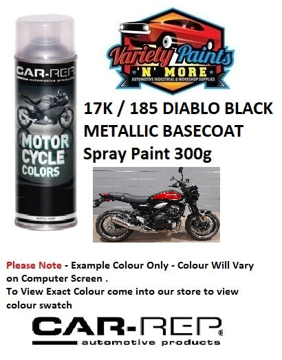 17K / 185 DIABLO BLACK METALLIC BASECOAT Spray Paint 300g