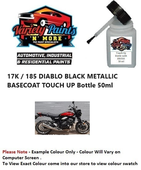 17K / 185 DIABLO BLACK METALLIC BASECOAT TOUCH UP Bottle 50ml