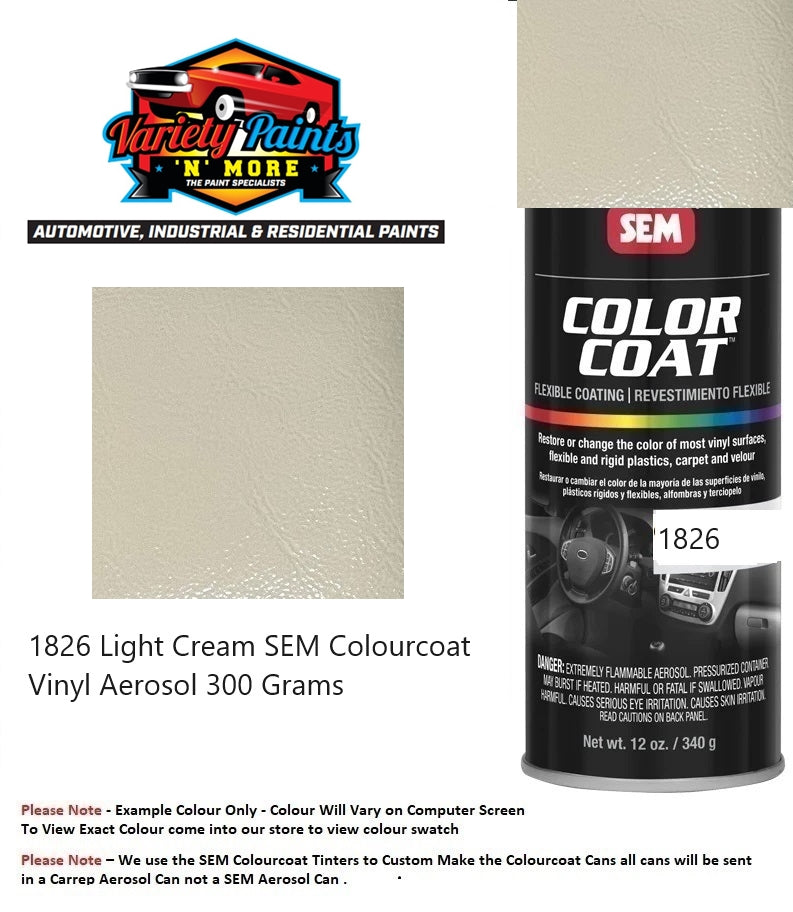 1826 Light Cream SEM Colourcoat Vinyl Aerosol 300 Grams