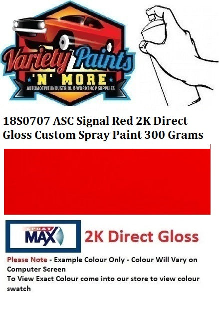 18S0707 ASC Signal Red 2K Direct Gloss Custom Spray Paint 300 Grams