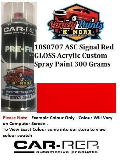 18S0707 ASC Signal Red GLOSS Acrylic Custom Spray Paint 300 Grams
