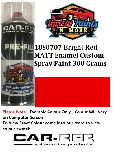 18S0707 Bright Red MATT Enamel Custom Spray Paint 300 Grams
