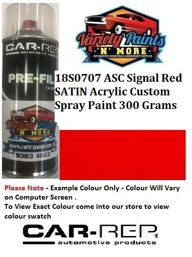 18S0707 ASC Signal Red SATIN Acrylic Custom Spray Paint 300 Grams