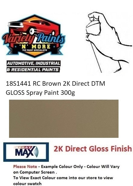 18S1441 RC Brown 2K Direct GLOSS DTM Spray Paint 300g