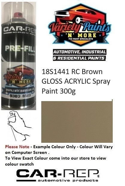 18S1441 RC Brown GLOSS Acrylic Spray Paint 300g