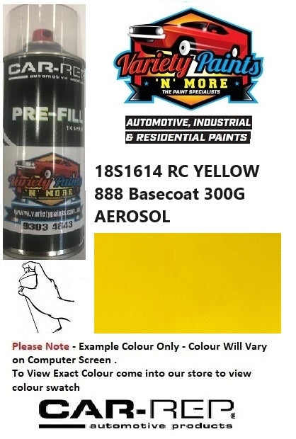 18S1614 RC YELLOW 888 Basecoat 300G AEROSOL