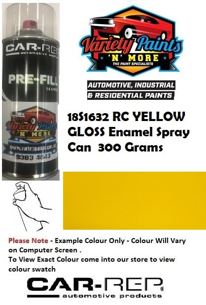 18S1632 RC YELLOW GLOSS Enamel Spray Can 300 Grams