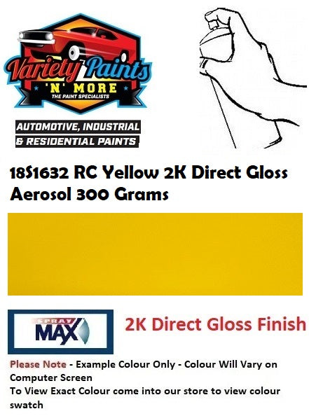 18S1632 RC Yellow 2K Direct Gloss Aerosol 300 Grams