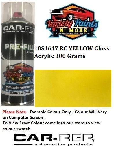 18S1647 RC Yellow Gloss WAMYEL ACRYLIC 300g 2IS 17A & 1IS 80A