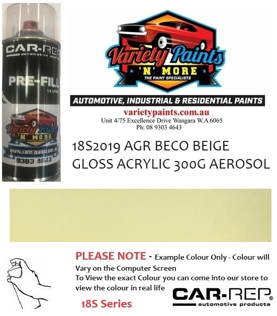 18S2019 AGR BECO BEIGE GLOSS ACRYLIC 300G AEROSOL