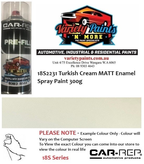 18S2231 Turkish Cream Matt Enamel Spray Paint 300g