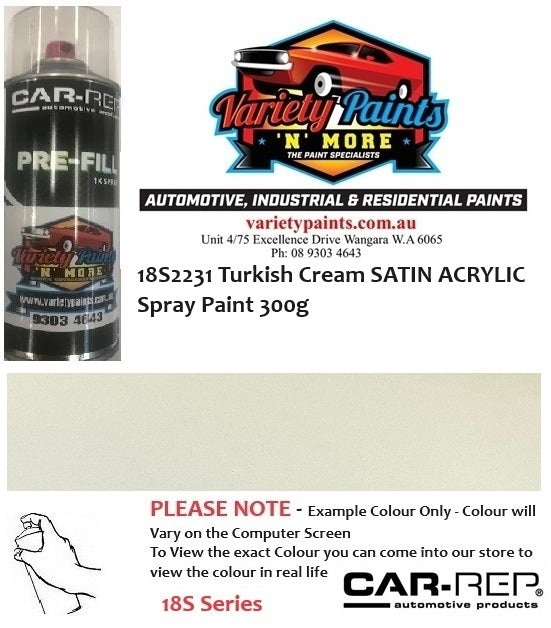 18S2231 Turkish Cream SATIN ACRYLIC Spray Paint 300g