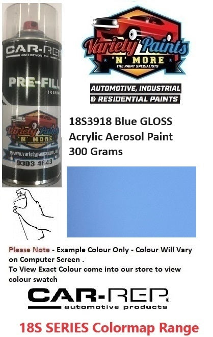 18S3918 Blue GLOSS Acrylic Aerosol Paint 300 Grams