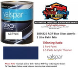 18S4225 AGR Blue Gloss Acrylic 1 Litre Paint Mix