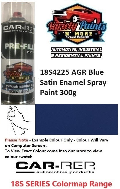 18S4225 AGR Blue SATIN ENAMEL Spray Paint 300g