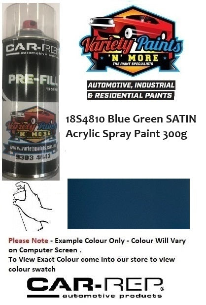 18S4810 Blue Green SATIN Acrylic Spray Paint 300g