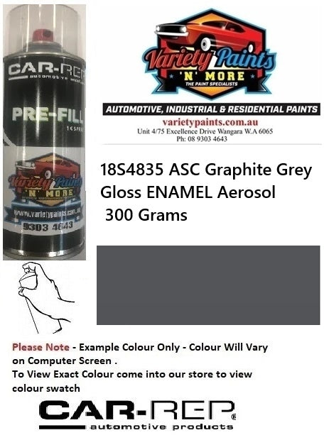 18S4835 ASC Graphite Grey Gloss ENAMEL Aerosol 300 Grams