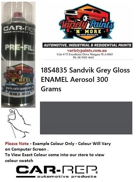 18S4835 Sandvik Grey Gloss ENAMEL Aerosol 300 Grams