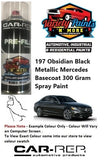 197 Obsidian Black Metallic Mercedes Basecoat 300 Gram Spray Paint 