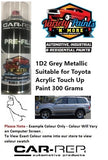 1D2 Grey Metallic Suitable for Toyota Acrylic Touch Up Paint 300 Grams