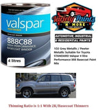 1D2 Grey Metallic / Pewter Metallic Suitable for Toyota STANDARD Valspar 4 litre Performance 888 Basecoat Paint Mix