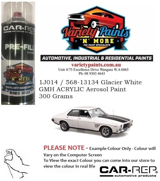 1J014 / 568-13134 Glacier White GMH ACRYLIC Aerosol Paint 300 Grams