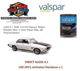 1J014 / 568-13134 Glacier White Holden 862 1Litre Paint Mix 2K Polyurethane