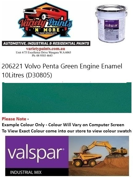 206221 Volvo Penta Green Engine Enamel 10Litres (D30805)