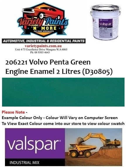 206221 Volvo Penta Green Engine Enamel 2 Litres (D30805)