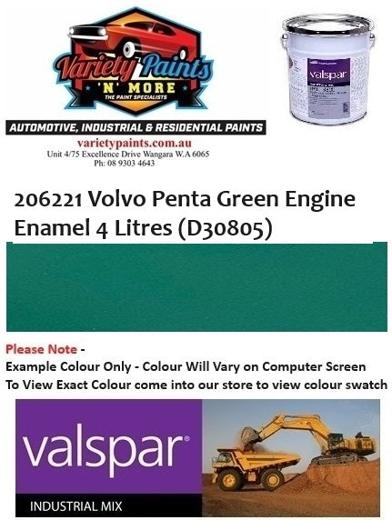 206221 Volvo Penta Green Engine Enamel 4 Litres (D30805)