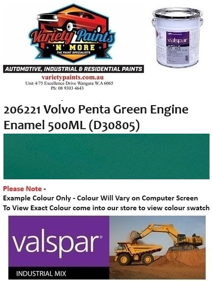 206221 Volvo Penta Green Engine Enamel Touch Up Paint 500ml (D30805)