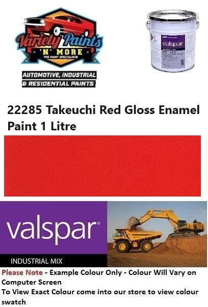 22285 Takeuchi Red Gloss Enamel Paint 1 Litre