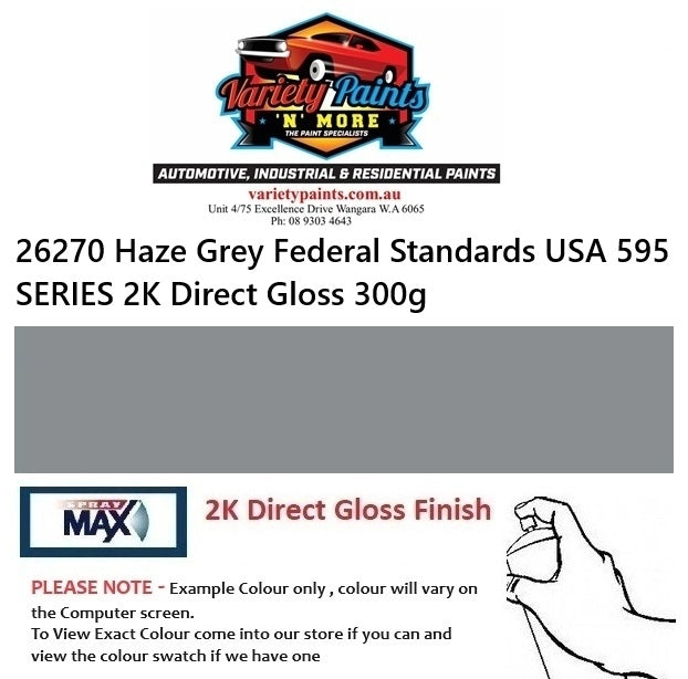 26270 Haze Grey Federal Standards USA 595 SERIES 2K Direct Gloss 300g