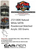 2721380K Natural White SATIN Powdercoat Matched Acrylic 300 Grams