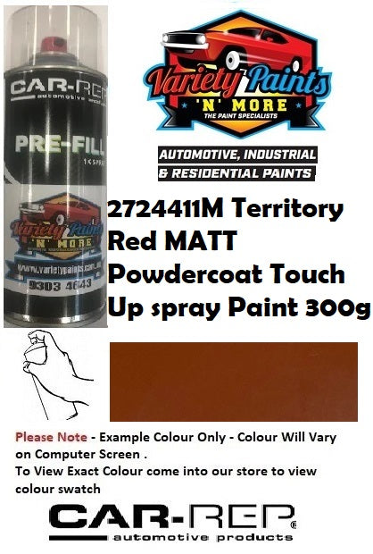 2724411M Territory Red MATT Powdercoat Touch Up spray Paint 300g