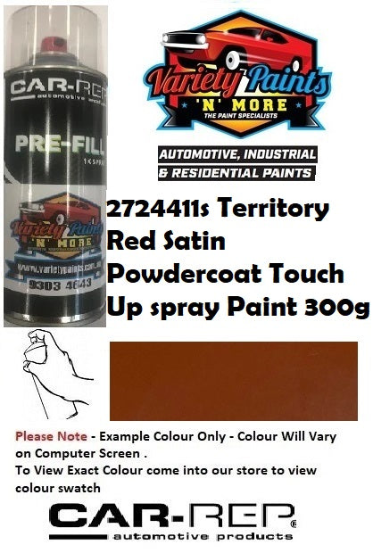 2724411s Territory Red Satin Powdercoat Touch Up spray Paint 300g