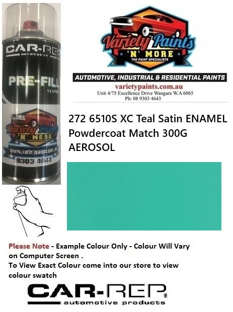 272 6510S XC Teal Satin ENAMEL Powdercoat Match 300G AEROSOL