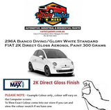 296A Bianco Divino/Glory White Standard FIAT 2K Direct Gloss Aerosol Paint 300 Grams