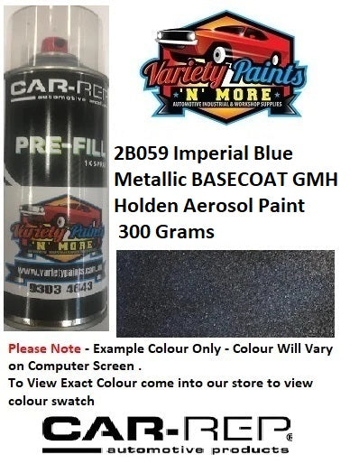 2B059 Imperial Blue Metallic BASECOAT GMH Holden Aerosol Paint 300 Grams