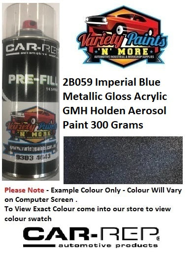 2B059 Imperial Blue Metallic Gloss Acrylic GMH Holden Aerosol Paint 300 Grams 1IS 71A