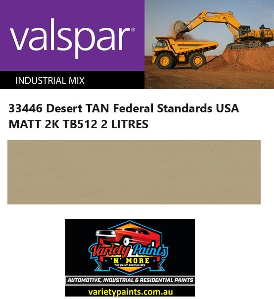 33446 Desert TAN Federal Standards USA MATT 2K TB512 2 LITRES