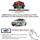 348B Grigio Intellettuale Metallic FIAT 2K Direct Gloss Aerosol Paint 300 Grams