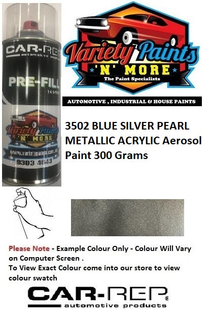 3502 BLUE SILVER PEARL METALLIC ACRYLIC Aerosol Paint 300 Grams