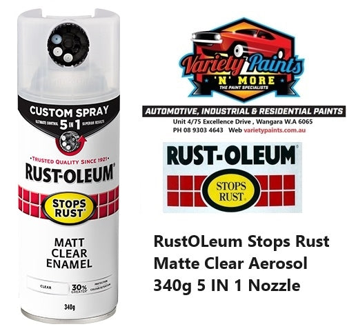 RustOLeum Stops Rust Matte Clear Aerosol 340g 5 IN 1 Nozzle